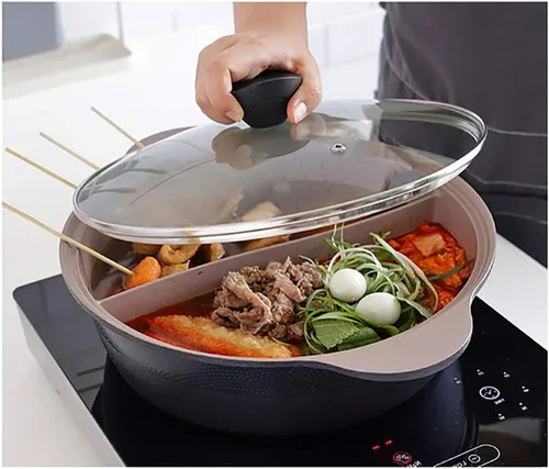 Vista 7 de IH Shabu Shabu - Olla de cerámica con doble revestimiento (11 in)