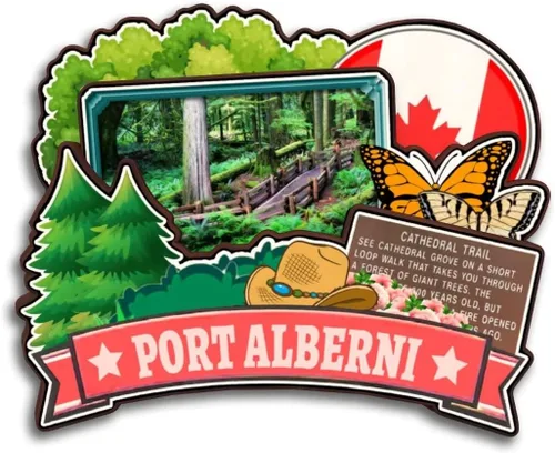 Vista 8 de Langford Vancouver Island Canada - Imán para nevera de madera, colección 3D, hecho a mano, viajes, ciudad, recuerdos, refrigerador, decoración