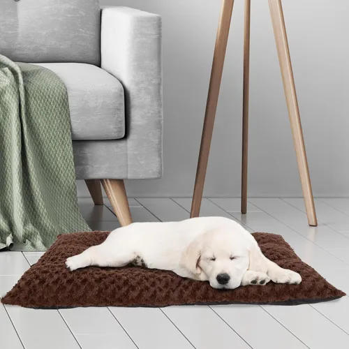 Vista 2 de PETMAKER Lavish Cushion Pillow - Cama peluda para mascotas, grande, color chocolate