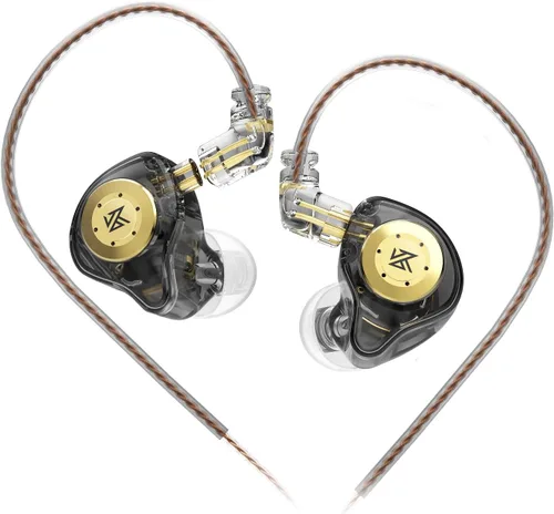 Vista 3 de KZ EDX PRO - Audífonos intrauditivos IEMs estéreo con graves, audífonos con cable de 3.5mm y cable desmontable de 2 pines, audífonos con aislamiento