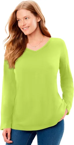 Vista 24 de Camiseta manga larga de talla grande para mujer Woman Within Negro