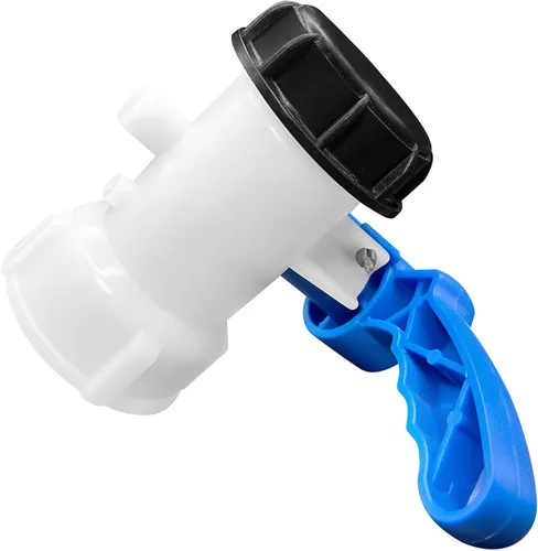 Vista 3 de Adaptador de tanque de mano, 1000L IBC DN40 Interruptor de válvula de mariposa Adaptador de 2.441 in Adaptador de drenaje para contenedor de agua IBC