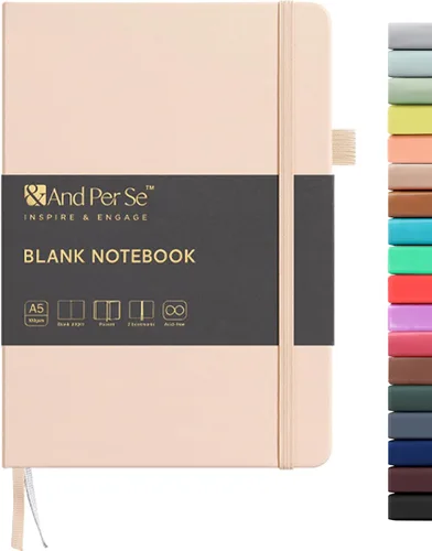 Vista 70 de ⩓ Per Se Cuaderno de Diario con Líneas (3 Paquetes), 160 Páginas Papel Grueso 100GSM, A5 Tapa Dura Cuadernos con Rayas Universitarias para Escribir
