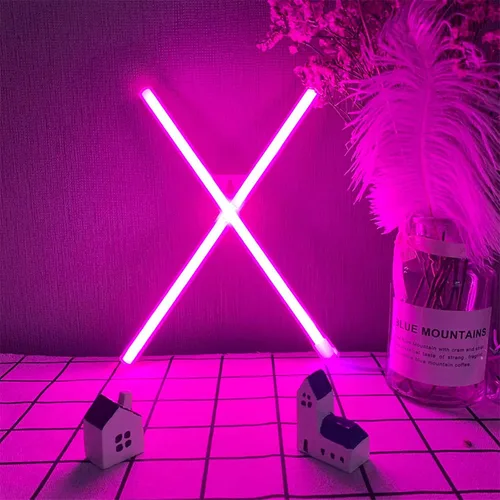 Vista 17 de Letras de neón rosadas, letreros LED que funcionan con pilas, luces LED del alfabeto, letrero de marquesina, letras decorativas de marquesina, luces