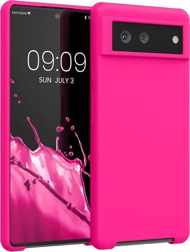 Vista 129 de kwmobile Funda Compatible con Google Pixel 6 Pro - Funda de teléfono de silicona TPU con acabado suave - Azul Arrecife