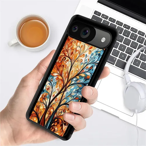 Vista 480 de Compatible con Google Pixel 4A 5G Mobile Case Creative Acrylic Panel trasero Silicona Protección Grip especialmente diseñado para Google Pixel 4A 5G