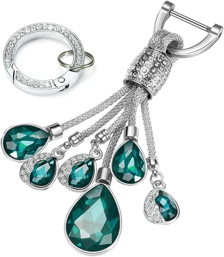 Vista 15 de Bling Crystal - Llavero de diamantes de imitación para mujer, llavero de moda