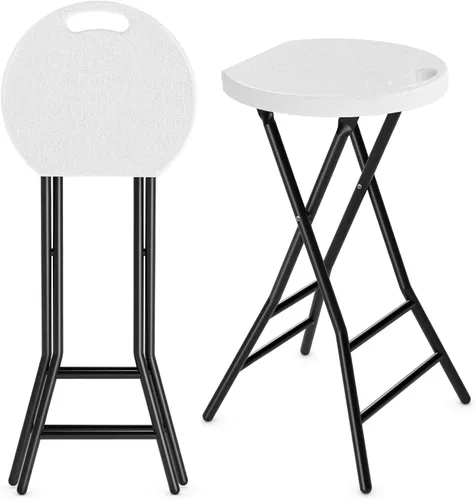 Vista 10 de 5Rcom Taburetes Plegables, Paquete de 1 Taburetes Portátiles con Asa, Taburete Plegable para Adultos con Patas de Marco de Acero Resistente