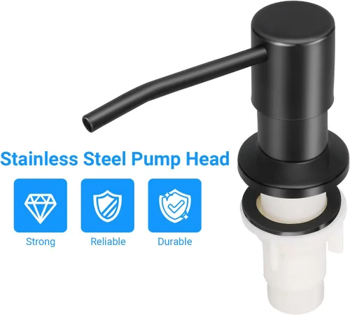 Vista 3 de Dispensador de jabón para fregadero de cocina, dispensador de jabón para fregadero, kit de tubo de extensión de 47 pulgadas, bomba dispensadora