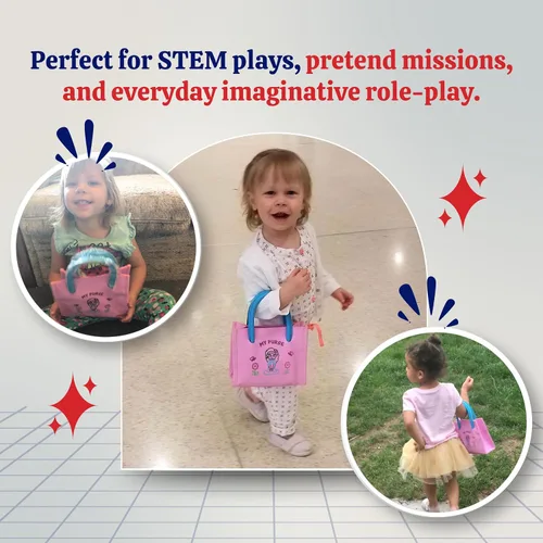 Vista 6 de Dress-Up-America Bolso para Niños Pequeños - Bolso de Juego de Simulación para Niños - Juguetes de Juego de Simulación para Niñas Pequeñas Edades