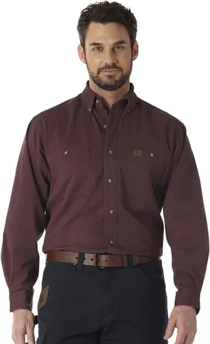 Vista 6 de Wrangler Riggs Workwear - Camisa de trabajo de manga larga para hombre Azul marino (Antique Navy)