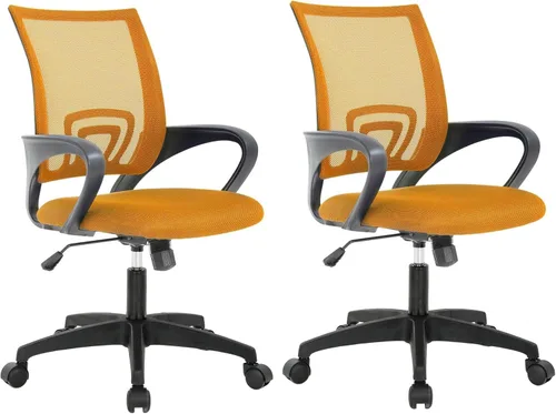 Vista 22 de Meet perfect Silla de oficina con respaldo medio, moderna silla ejecutiva de escritorio para computadora, silla giratoria con ruedas, silla
