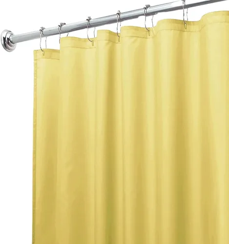 Vista 12 de Dependable Industries inc. Essentials Cortina de ducha magnetizada para baño con ojales de metal impermeable (beige)