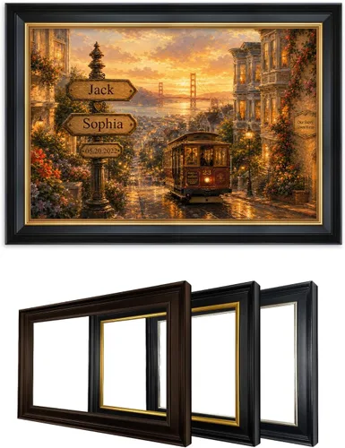 Vista 175 de IPIC - Personalized Framed Canvas with Custom Street Sign in Boston Personalized Street Signs with Names, Custom Canvas Print, Boston Sunset