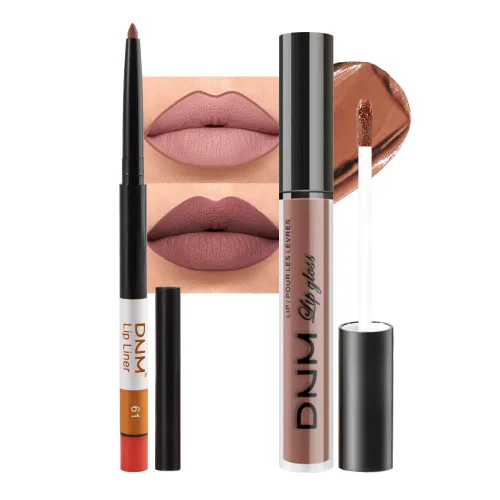Vista 33 de evpct Juego de 2 lápices delineador de labios y lápiz labial líquido mate de 24 horas, color ciruela púrpura, maquillaje para mujer, lápiz labial