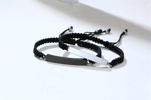Vista 90 de Pulsera de urna personalizada para cenizas, recuerdos de joyería de cremación para mujeres y hombres, pulsera ajustable de cuerda tejida hecha a
