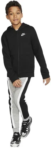 Vista 5 de Sudadera Nike NSW Club con capucha para niño, con cremallera, Negro, XL