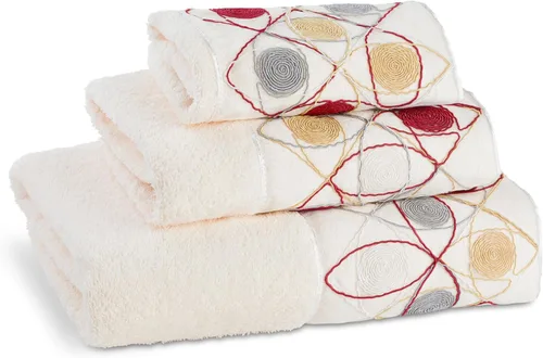 Vista 12 de Zahari Home Capri - Juego de toallas de baño de 3 piezas, toalla de baño, toalla de mano y toalla facial, decoración moderna, hermoso diseño único