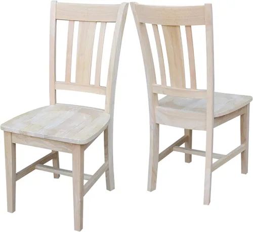 Vista 13 de International Concepts - Juego de dos sillas de comedor San Remo Splatback, color blanco