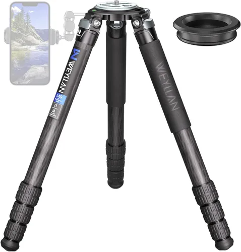 Vista 9 de Trípode horizontal de fibra de carbono WEYLLAN LX9 Trípode resistente para cámara, trípode de cámara profesional superior con brazo de extensión