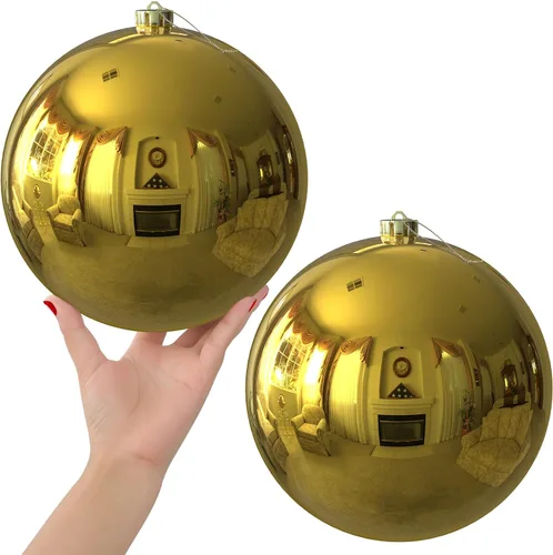 Vista 153 de Esferas pequeñas de bronce de 1.6 pulgadas para decoración del árbol de Navidad, adornos inastillables para cumpleaños, Halloween, vacaciones, boda