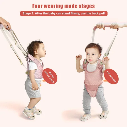 Vista 3 de Arneses para caminar para bebés, ajustable de mano para niños, arnés de caminar para bebés, cinturón asistente, herramienta de entrenamiento
