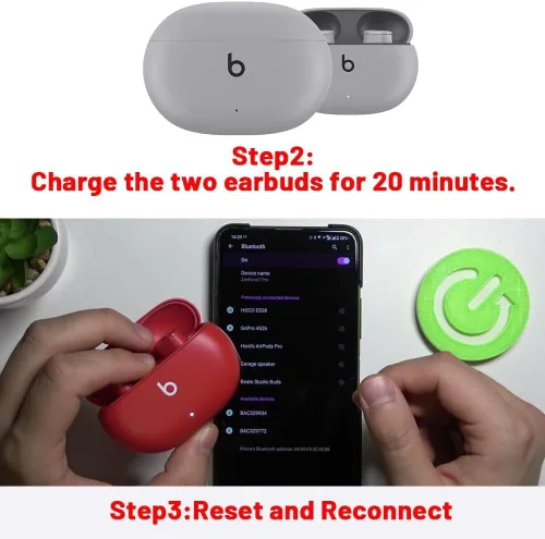 Vista 3 de Cepillo único para oído derecho de repuesto para Beats Powerbeats Pro (Negro)