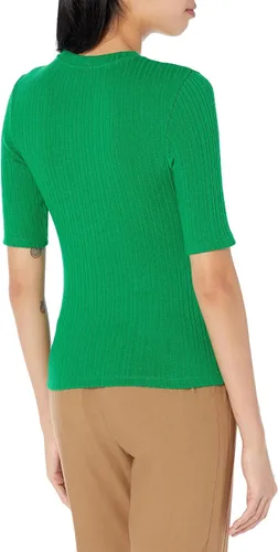 Vista 2 de Vince Top con cuello redondo y manga codo para mujer