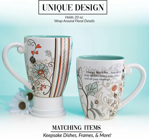 Vista 4 de Taza con texto en inglés «Mark My Words Happy Birthday», 4-3/4 pulgadas, capacidad de 20 onzas