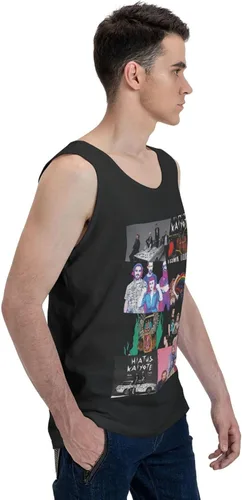 Vista 4 de Camiseta sin mangas de algodón para hombre, camiseta sin mangas para hombre, camiseta de gimnasio para hombre, camiseta de entrenamiento para hombre