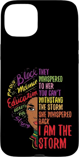 Vista 9 de I Am The Storm BLM Melanin Women African Black History Pride Case for iPhone 17