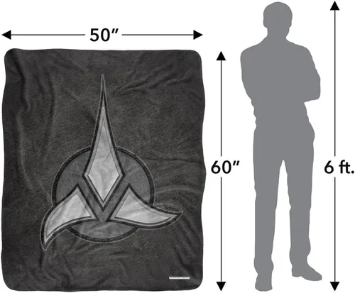 Vista 5 de Manta de Star Trek, 50 x 60 pulgadas, Klingon Empire Silky Touch Sherpa Back Manta súper suave