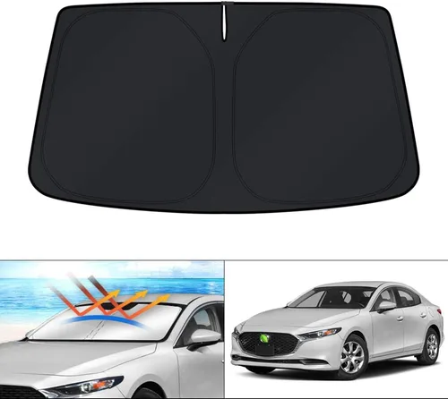 Vista 30 de KUST Parasol para parabrisas para BMW X1 F48 2016, 2017, 2018, 2019, 2020, 2021, 2022, accesorios de ajuste personalizado, parasol plegable