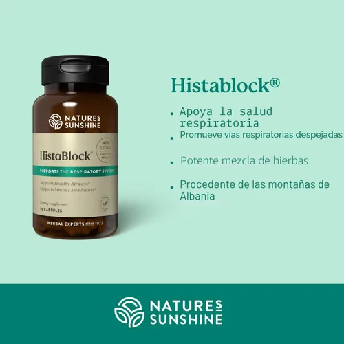 Vista 3 de Nature's Sunshine HistaBlock Suplemento de Apoyo Respiratorio Apoya las Vías Respiratorias y Bloquea Irritantes Fuerza Antioxidante Ayuda