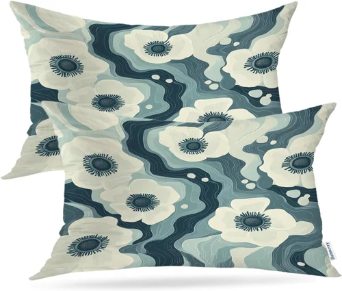 Vista 53 de Batmerry Animal Print Throw Pillow Covers, Spotted On Beige Decorative Pillow Covers Digital Printing Blended for Couch Sofa Bed Invisible Zipper