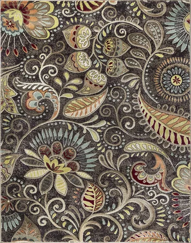 Vista 6 de Alfombras modernas de 5 x 7 para interiores, para sala de estar, comedor, dormitorio, cocina, entrada, alfombra contemporánea, marrón Marrón