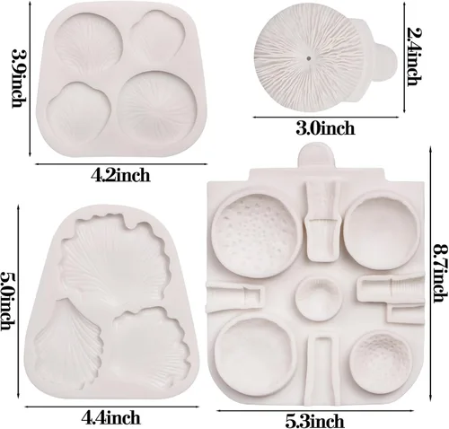 Vista 2 de Molde de hongos para chocolate, hongos ginkgo biloba, moldes de silicona para hongos Porcini Veiner Fondant, molde para hornear para decoración