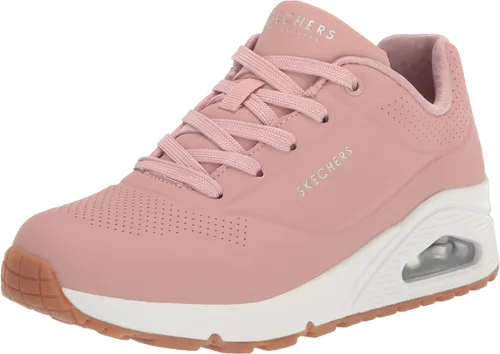 Vista 22 de Skechers Tenis UNO Stand on Air para mujer Tenis casuales, plantilla de espuma viscoelástica refrigerada por aire, amortiguación visible de Rojo