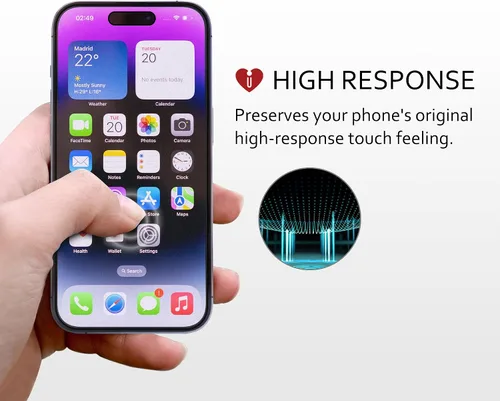 Vista 3 de iCarez Protector de pantalla mate antirreflejos HD para iPhone 16 Plus iPhone 15 Pro Max de 6.7 pulgadas [3 unidades] (compatible con fundas)