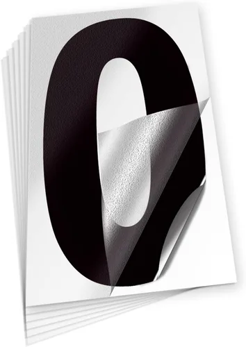 Vista 19 de iSYFIX Calcomanías de vinilo negro con el número 7 (siete), paquete de 6 calcomanías autoadhesivas de 7 pulgadas, calcomanías troqueladas y Negro