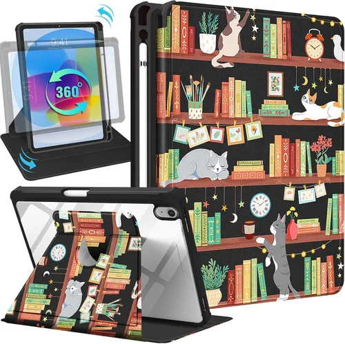 Vista 26 de Uppuppy Funda para iPad A16 – para Funda de iPad 10ª Generación 10.9 Pulgadas Linda Mujeres Niñas Femenina Bonita Kawaii Dibujos Animados Perro