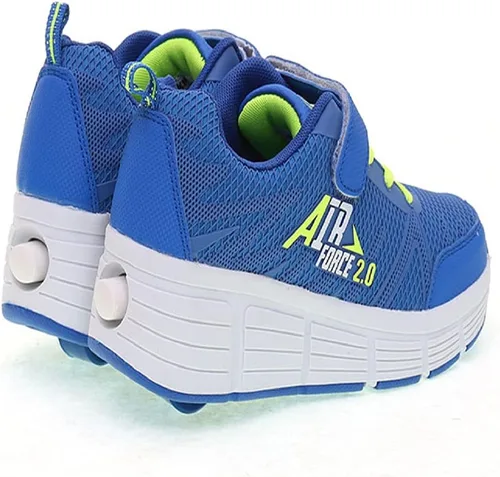 Vista 4 de SDSPEED Zapatos de ruedas para niños y niñas, zapatos de ruedas con ruedas
