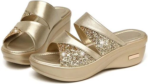 Vista 2 de Low Wedge Sandals for Women Dressy Summer Women Shoes Size 12 Wide Width Sandals Wedges Off White Wedge Sandals for Women Low Heel Womens Orthopedic
