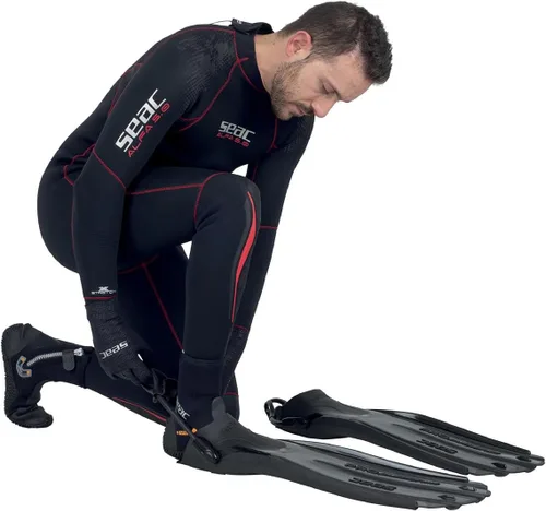 Vista 4 de SEAC Propulsion S - Aletas de buceo de tacón abierto con correa de honda y bolsillo anatómico para el pie
