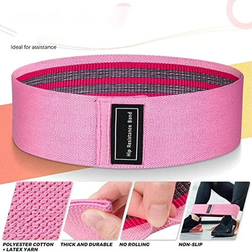 Vista 3 de NC Banda De Fitness Elástica, Banda De Resistencia De Gimnasio, Expansor De Cadera, Banda De Goma De Yoga Antideslizante, Anillo De Entrenamiento