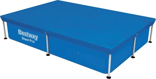 Vista 2 de Bestway Flowclear - Cubierta rectangular de piscina de 7 pies 4 pulgadas x 60 pulgadas para piscinas sobre el suelo, con agujeros de drenaje