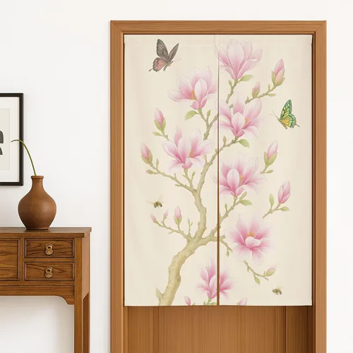 Vista 9 de Cortina japonesa para puerta, cortinas de algodón noren, cortina japonesa, cortina de puerta de lino de algodón, 33.5 x 55 pulgadas, tapiz
