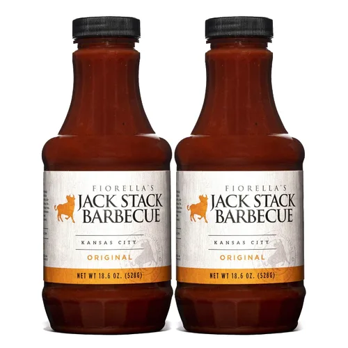 Vista 2 de Jack Stack - Salsa original para barbacoa de Kansas City, salsa barbacoa ahumada KC (paquete de 2, botellas de 18 onzas) - Kansas City Spice paquete