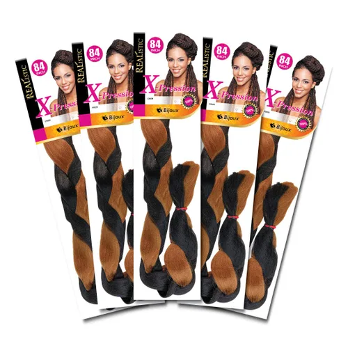 Vista 18 de Realistic Trenza original X-Pression 84 pulgadas 100% Kanekalon (paquete de 3, 1) M-61XPRES84