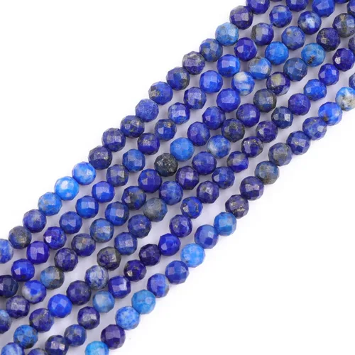 Vista 57 de GEM-Inside Cuentas espaciadoras redondas facetadas de gemas de lapislázuli azul natural semipreciosas de 2mm para hacer joyas 15